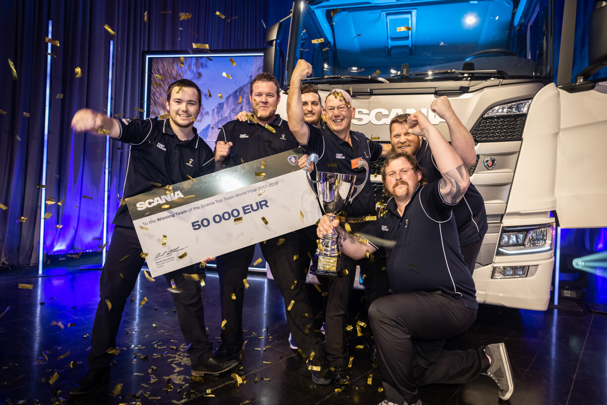 Drużyna Scania z Nowej Zelandii zwyciężyła w finale Top Team 2017/2018 Drużyna Scania z Nowej Zelandii zwyciężyła w finale Top Team 2017/2018