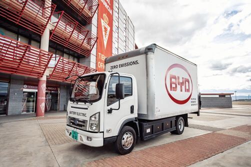 Elektryczne ciężarówki BYD już w Europie Elektryczne ciężarówki BYD już w Europie