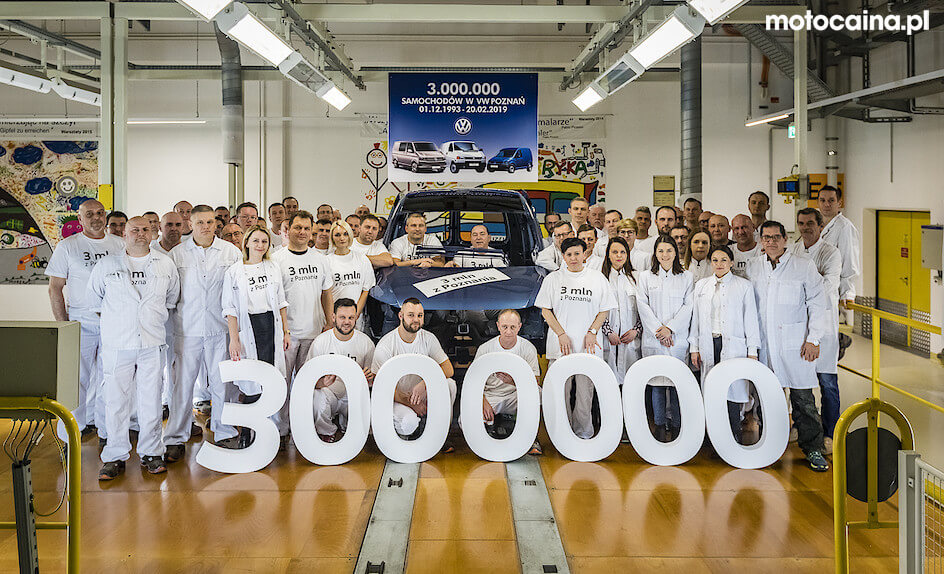 W zakładach Volkswagen Poznań wyprodukowano już 3 miliony samochodów W zakładach Volkswagen Poznań wyprodukowano już 3 miliony samochodów