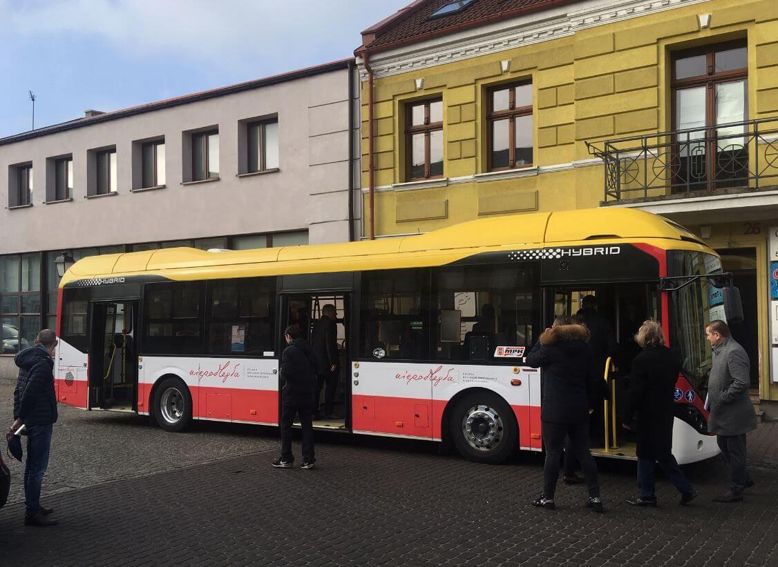 Autobus hybrydowy Volvo na testach w Koninie Autobus hybrydowy Volvo na testach w Koninie