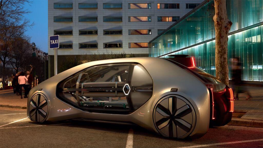 Autonomiczne Renault EZ-GO na Placu Defilad w Warszawie