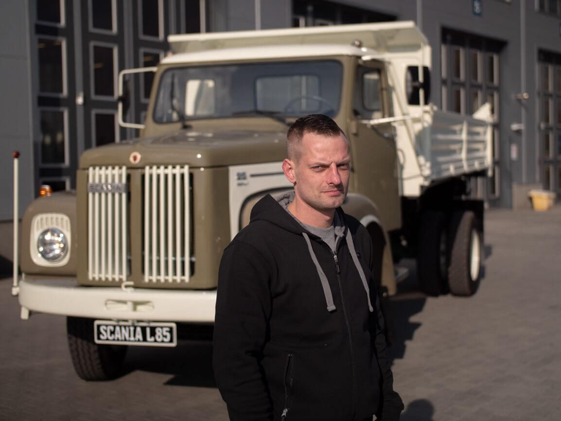 Renowacja zabytkowej wywrotki w serwisie Scania w Gliwicach Renowacja zabytkowej wywrotki w serwisie Scania w Gliwicach