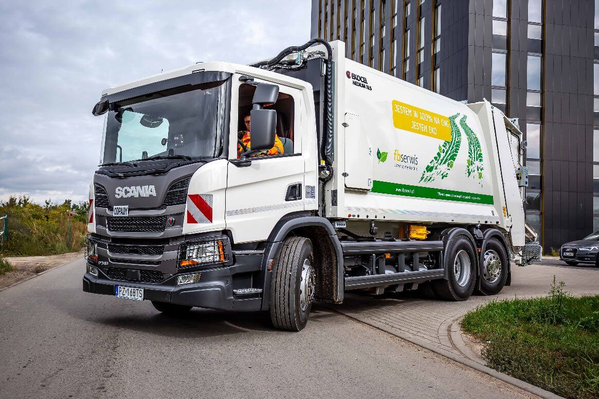 Śmieciarki Scania CNG we wrocławskich Krzykach