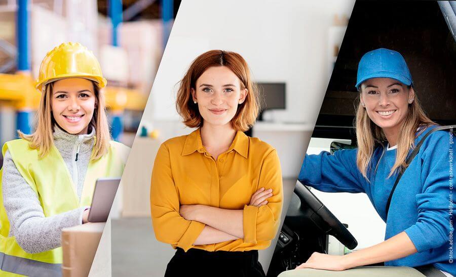 Kobieta za kierownicą ciężarówki Kobieta za kierownicą ciężarówki