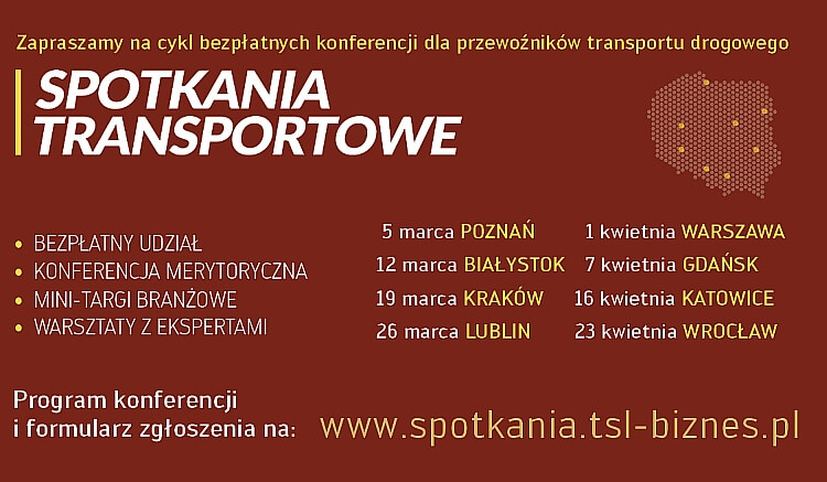 Zapraszamy na Spotkania Transportowe – cykl bezpłatnych konferencji dla transportu drogowego