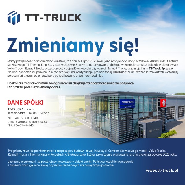 TT–Truck obsłuży Volvo i Renault