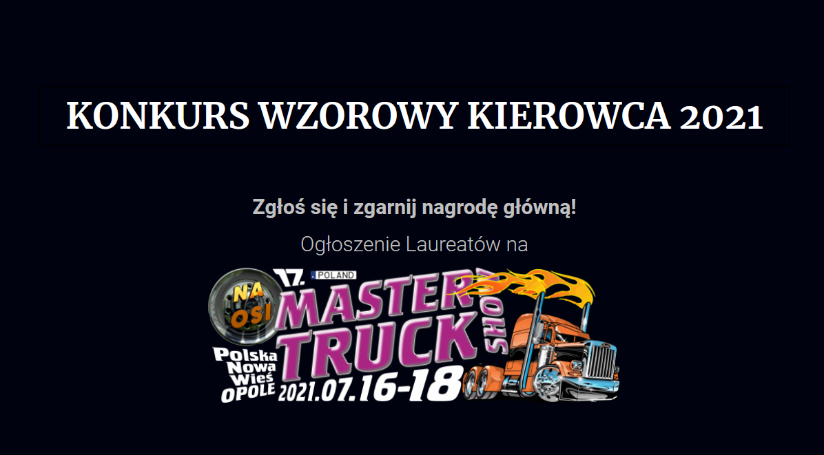 Konkurs Wzorowy Kierowca znów na Master Trucku Konkurs Wzorowy Kierowca znów na Master Trucku