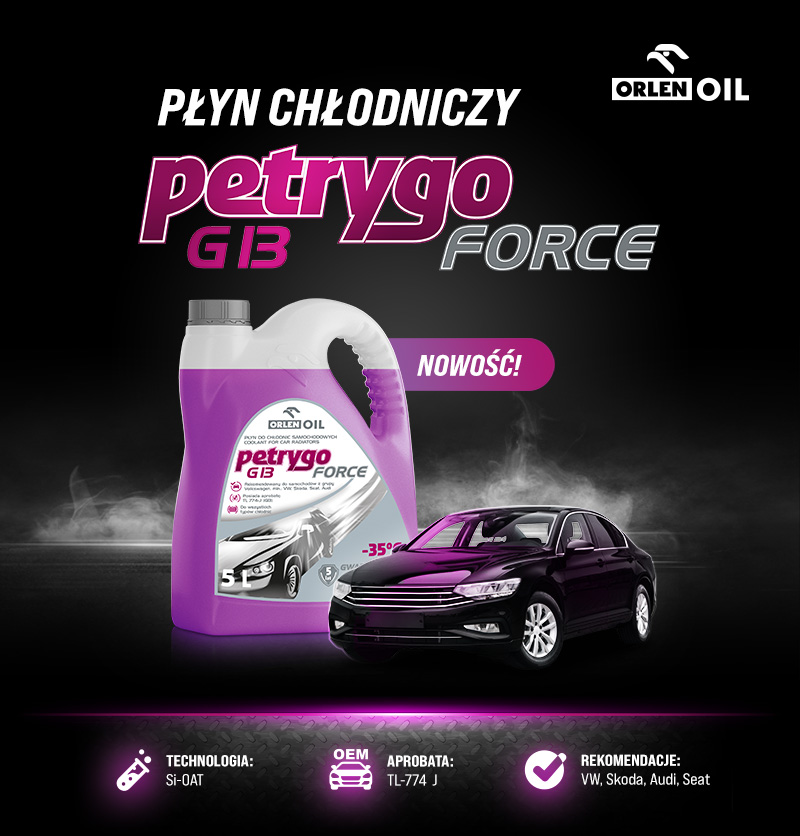 Nowy płyn chłodniczy Petrygo Force G13