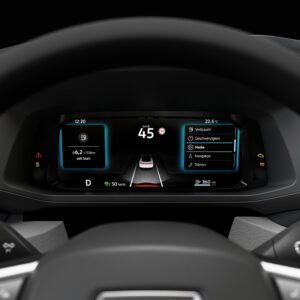 W pełni cyfrowy wyświetlacz wskaźników w MAN TGE Next Level można personalizować na wiele sposobów.