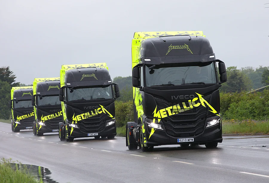 „Wieloenergetyczna” flota IVECO rozpoczyna europejski etap trasy koncertowej Metallica